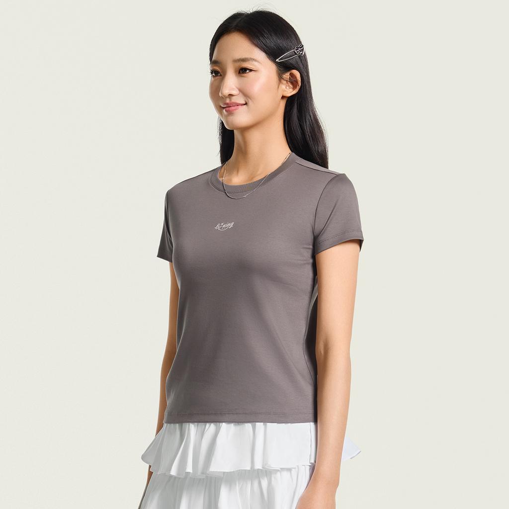 Li-Ning Quick-Drying Cool Round Neck T-Shirt Women tops ATSW360-3