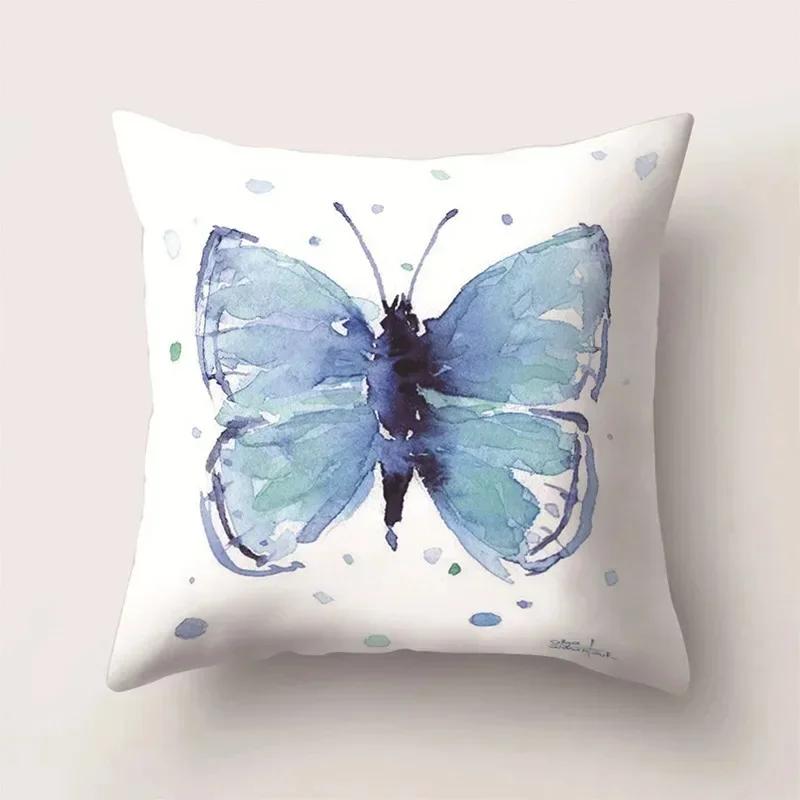 Bunter Schmetterlingsmuster Kissenbezug Auto Wohnzimmer Sofa Kissenbezug Luxuriöse Heimdekoration Kissenbezug