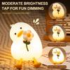 Silicone Pat Night Light Animal Bedside Lamp Eye Caring Atmosphere Light 3 Level Dimmable Cartoon Sleeping Light for Kids Room