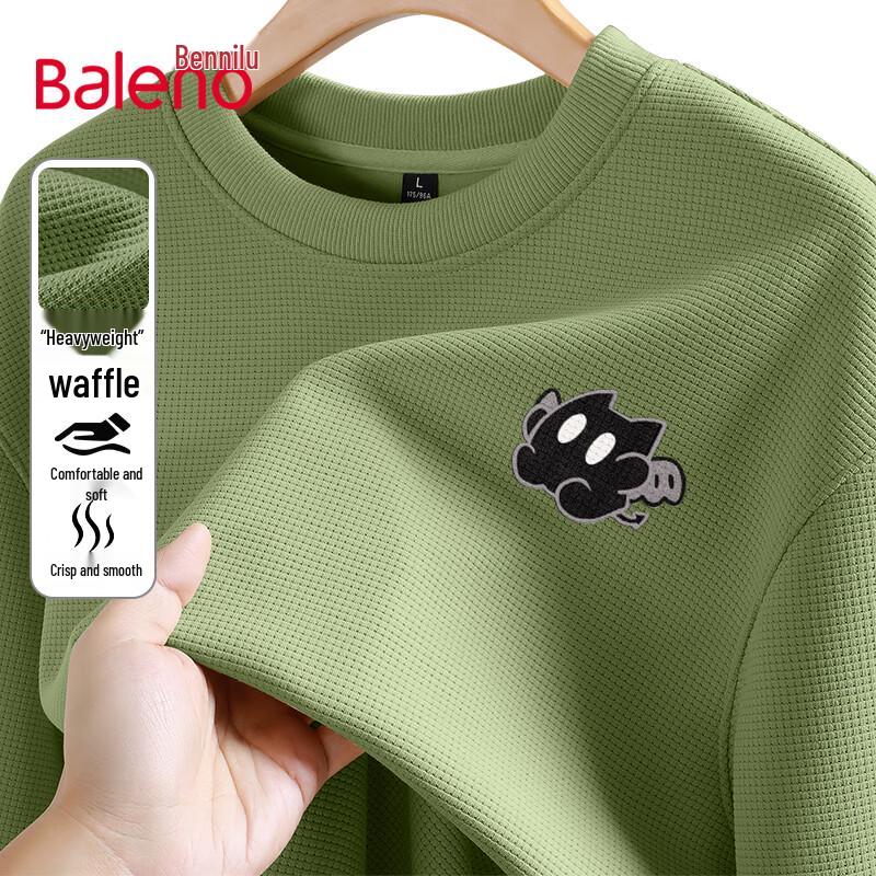 

Baleno Men s JPB Devil Cat Print Waffle Knit Sweatshirt 3XL