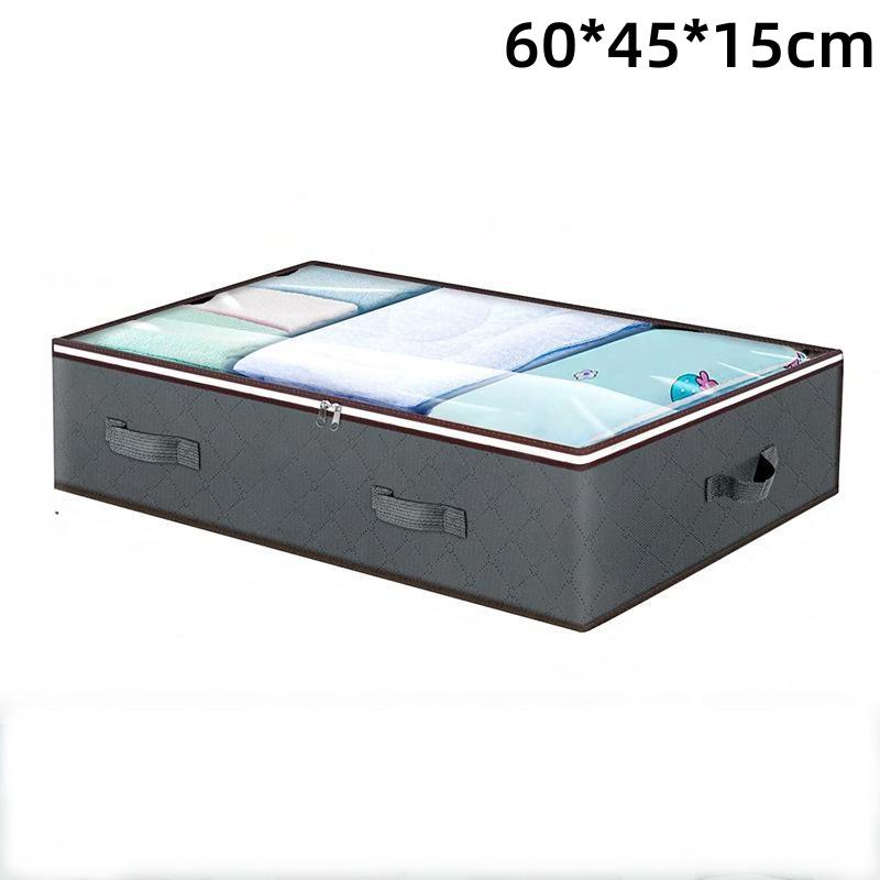 

Складная сумка для хранения под кроватью с усиленной ручкой, портативная сумка-одеяло большой вместимости для одежды, пылезащитный органайзер 60*45*15cm