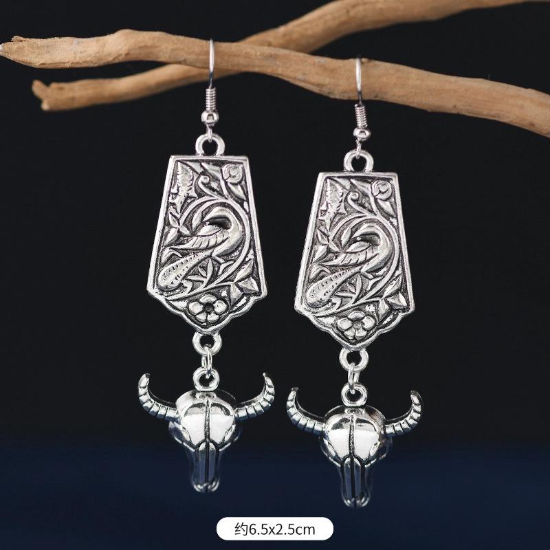 

Нишевые дизайнерские ретро-серьги, персонализированные длинные серьги-кисточки, тибетское серебро, серьги высокого класса, женские