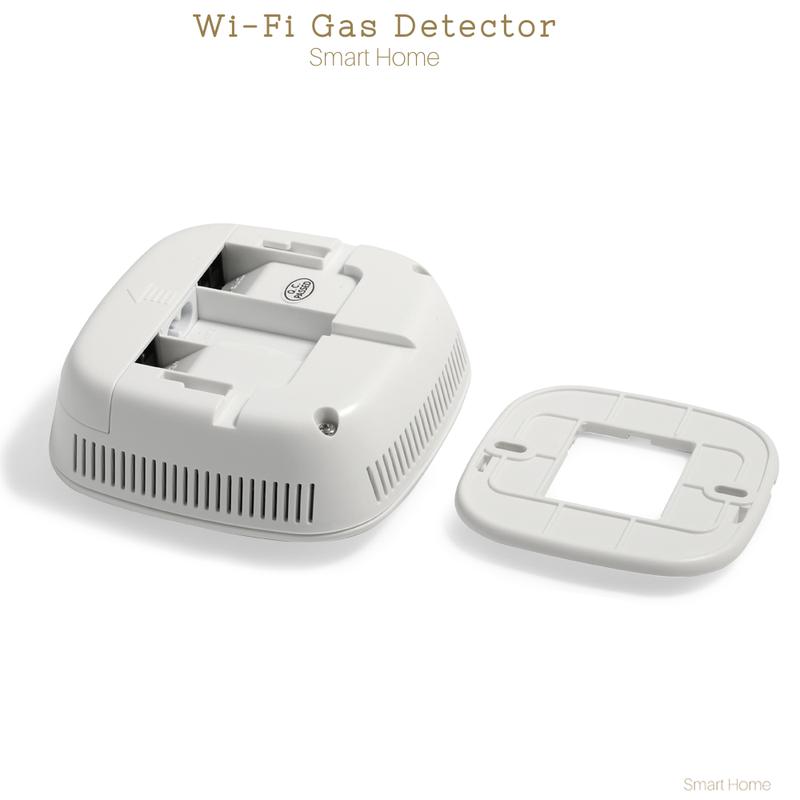 90-220Vac EU Plug WIFI Natural Gas Detector Tuya APP Push Message Coal Gas Sensor LPG Alarm NC/NO Relay Shut Off DN10/15 Valve