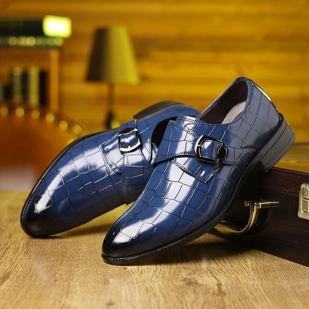 Sapatos Sociais de Luxo para Homem Padrão Crocodilo Couro Envernizado Casual Oes Alta Qualidade Sapatos Formais de Negócios Clássicos Sapatos Brogue Masculinos