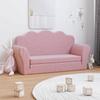 VidaXL 2-Seater Children's Sofa Bed, Daybed with Backrest and Armrests, Guest Bed for Toddlers Room 357063