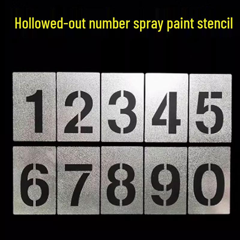 Chengpian Galvanized Iron 0-9 Number Stencil Set