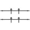 Vidaxl System for Sliding Door Installation, 366 Cm, Steel, Black