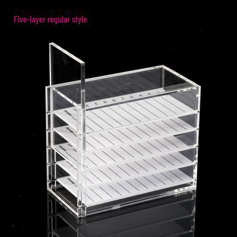 

Акриловый бокс для хранения ресниц для наращивания «Камелия», пятислойный органайзер для накладных ресниц