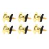 6pcs Guitar Strap Button Smoothly Iron Guitar Strap Locks Easy Installation Guitar Strap End Pins for Acoustic Guitar