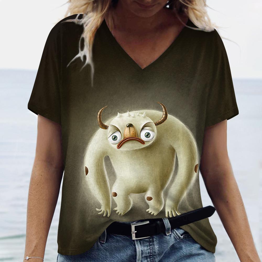 

Смешная футболка для женщин Harajuku повседневные женские футболки с коротким рукавом с круглым вырезом свободные женские футболки 3XL