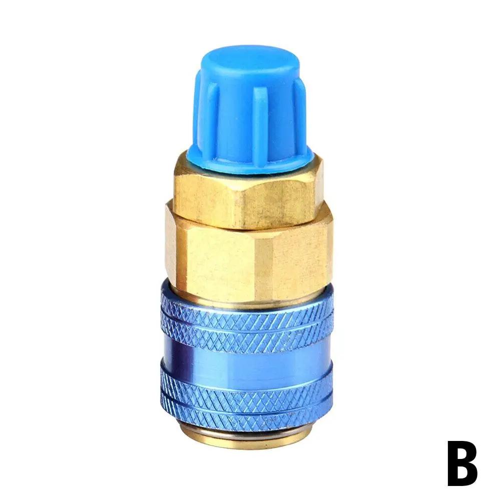 

R134A Низкий Высокий Автомобильный Быстроразъемный Соединитель Латунный Воздушный Адаптер AC Коллектор Кондиционер Автомобильный Регулируемый Манометр Хладагента S5M3