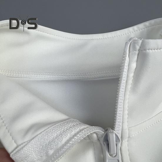 Women Sports Jacket Full Zip High Elasticity Yoga Jacket Stand Collar Slimming Fitness Top for Running Yoga Workout