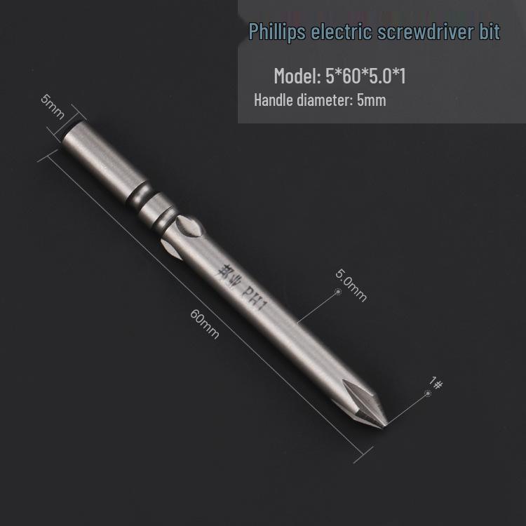 Hardened 5mm Magnetic S2 Steel Phillips Electric Screwdriver Bit Set