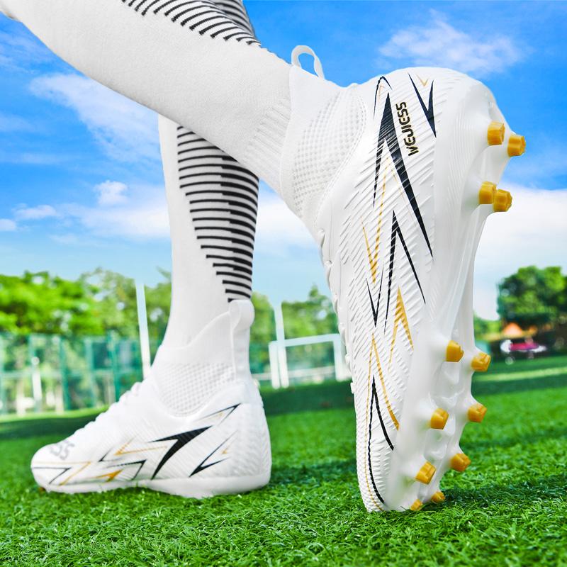 Unisex Fußballschuhe sind Schnürschuhe mit hochelastischen Socken, Trainingsschuhe für Kunstrasen und Outdoor-Sporttraining