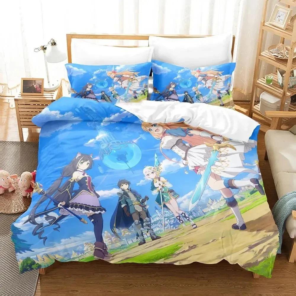 Anime Game Princess Connect! ReDive Bedding Set Duvet Cover Bed Set Quilt Cover Pillowcase Comforter King Queen Size Boys Adult
