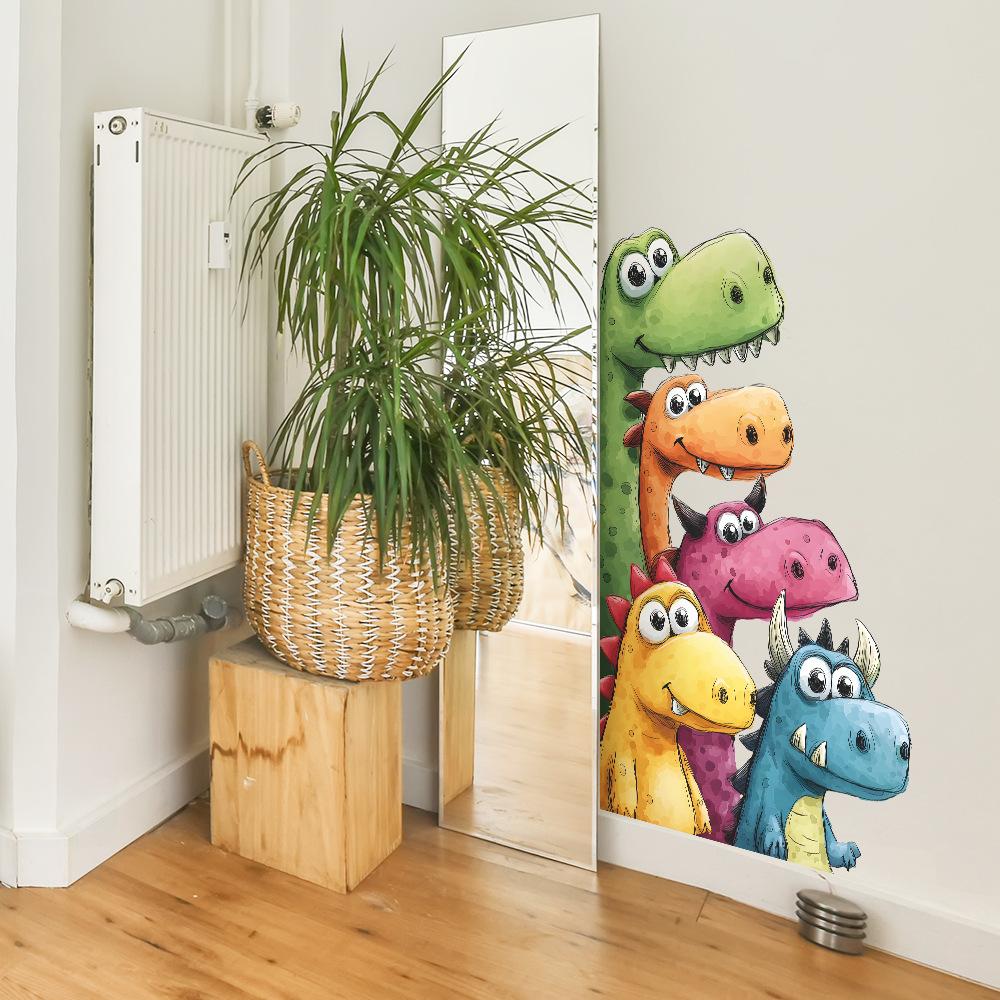 Desene animate Drăguț Dinozaur Combinație Baie, Cameră Copii, Sală de Jocuri, Autocolante decorative de perete