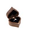 Cajas Portable Heart Shape Wedding Storage Box Jewelry Display Wooden Ring Box Jewelry Packaging