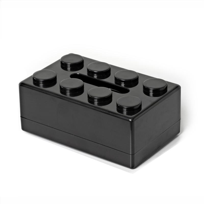 Bausteine Taschentuchbox Stanzfrei Wandmontiert Kreative Taschentuchbox mit Feder Zuhause Büro Badezimmer Wasserdichte Taschentuchbox