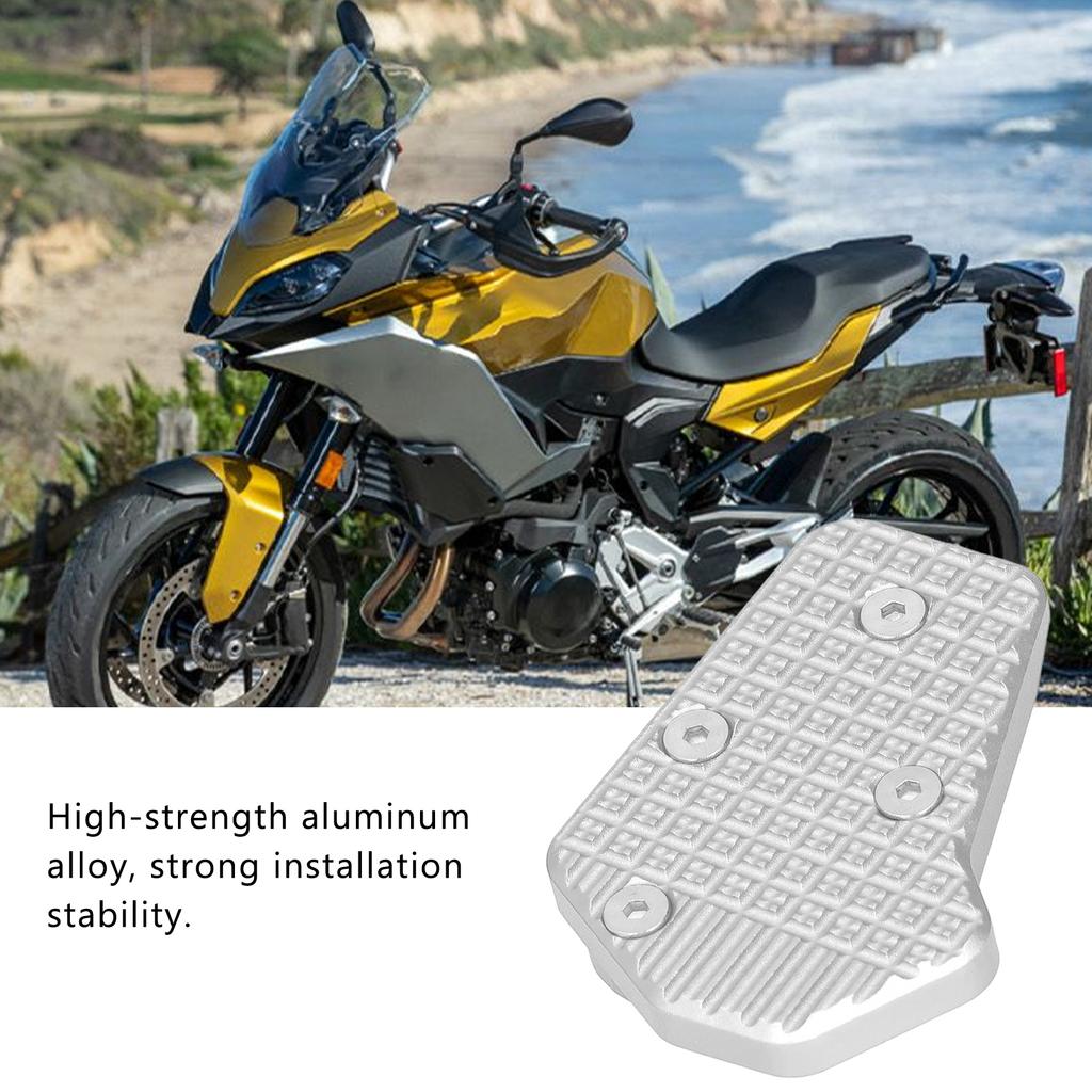 Motorcycle Rear Brake Lever Foot Pedal CNC Aluminum Alloy Enlarge Extension Plate Pad Replacement for F900XR 2020‑2021Silver