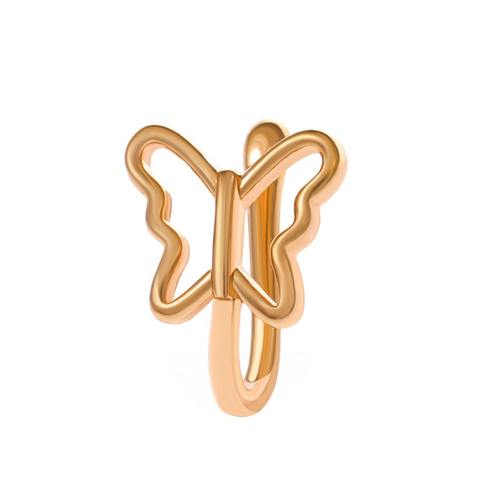 Non Perforated U-Shaped Nose Clip Copper Inlaid Zircon Star Shaped Heart Crown Nose Ring Nose Decoration Puncture Decoration