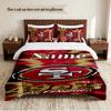 San Francisco 49ers Personalized Custom Name 3‑Piece Bedding Set Soft Duvet Cover Set For Bedroom Home Decor