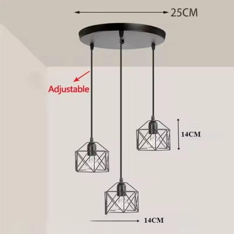 Modern Black Iron Pendant Light For Foyer Stair Staircase Room Hotel Hall Chandeliers Lighting Suspension Decorate Pendant Lamps