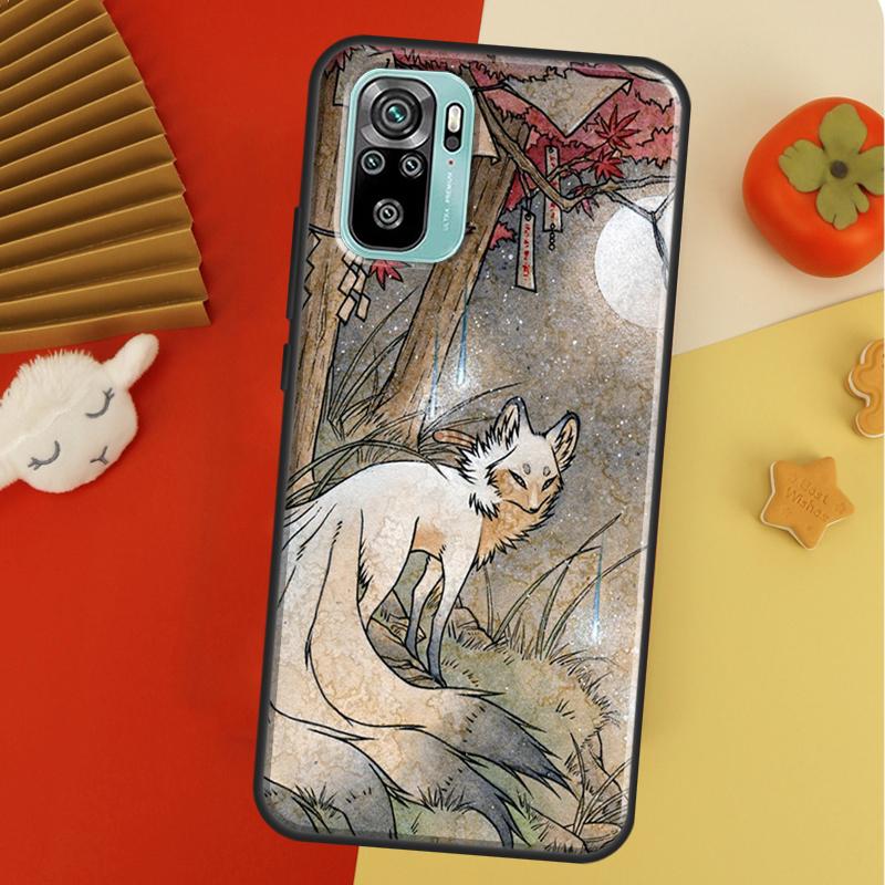 Kitsune Fox Art For Xiaomi Redmi Note 10 Pro Case Cover For Redmi Note 11 Pro 10A 10C 9 8T 9S 10S 9T 9A 9C Case