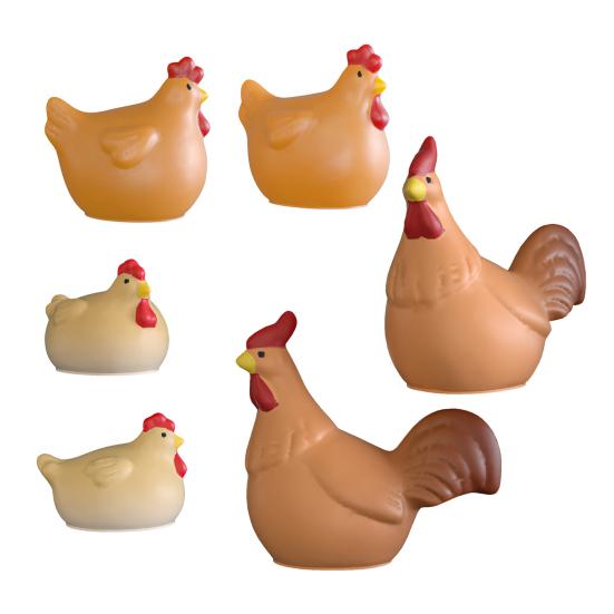 3D Rooster Hen Silicone Mold DIY Easter Candle Plaster Craft Mold Flexible Reusable Craft Mold for Resin Soap & Home Decor