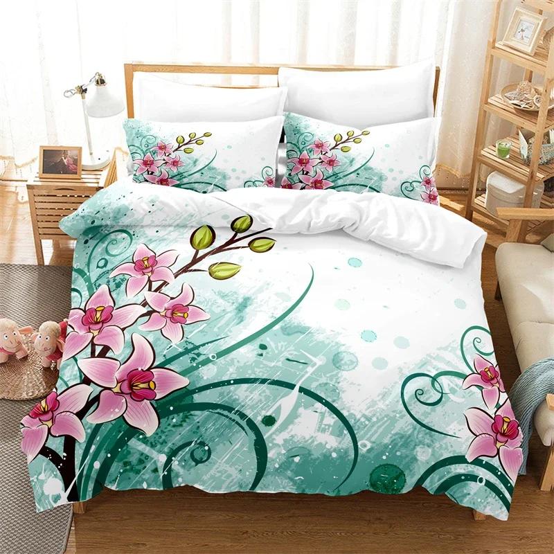 

Comforter Rose Floral Single King Romantic Flowers Bedding Set Microfiber Botanical Flower Comforter For Valentine S Day Comforter (quilt)-EU Single(135*200cm)3pcs