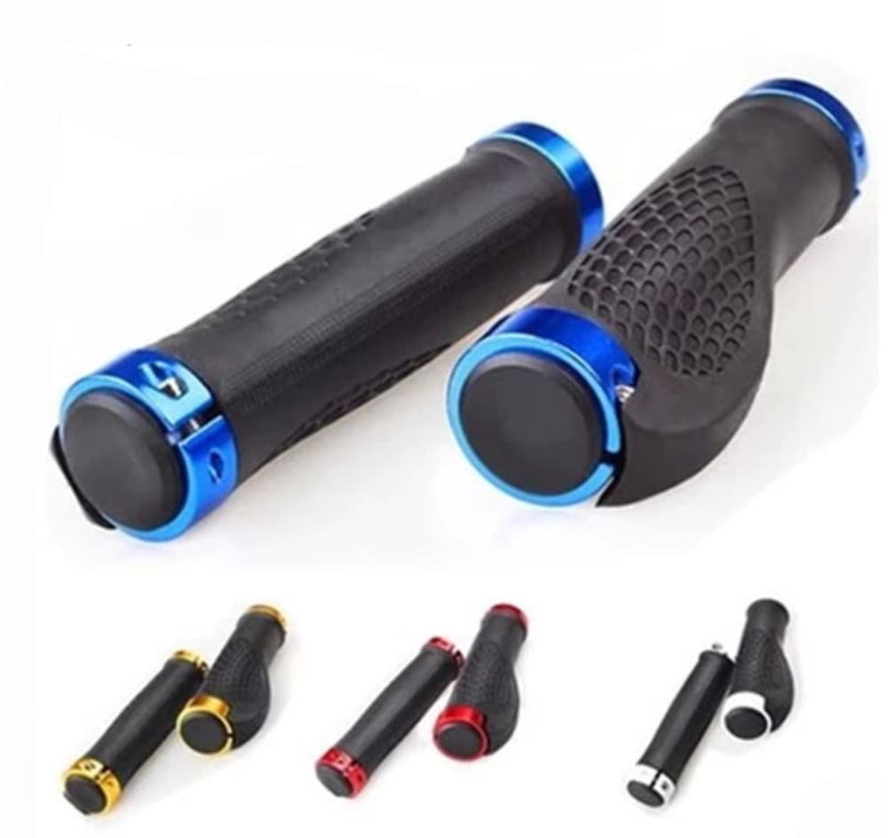 Beatus Ergonomic Handlebar Grips for Mountain Left and Right Rubber Type A Bikes, Set, Grips, (Red)