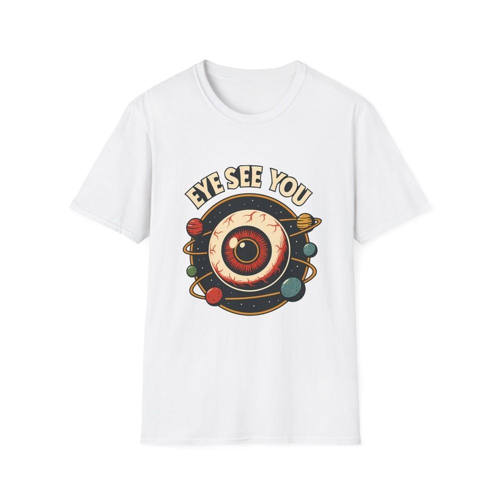 

Unisex Softstyle T-Shirt Cosmic Eyeball Planets Surreal Space Art 4XL