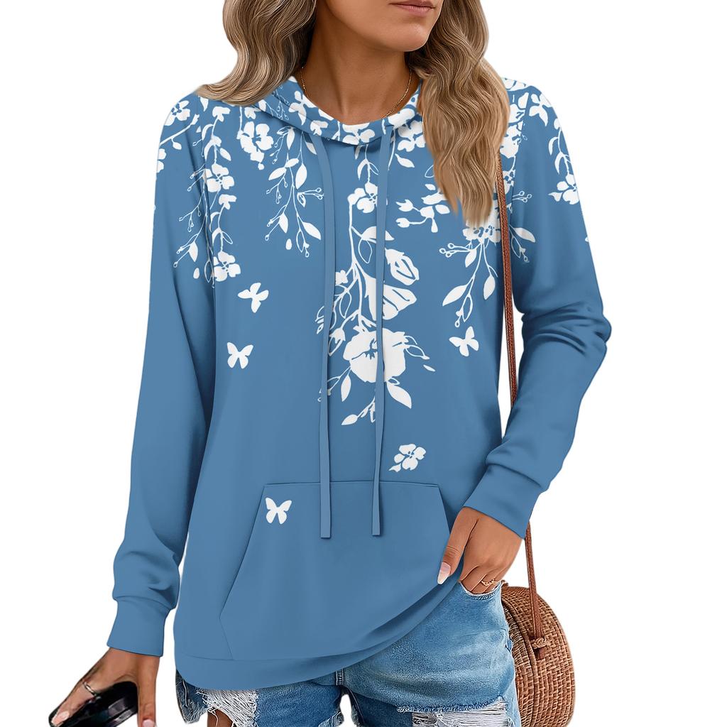 Damen Pullover Hoodies Teenager Mädchen Mode Kapuzensweatshirt Damen Herbst Tunika Top