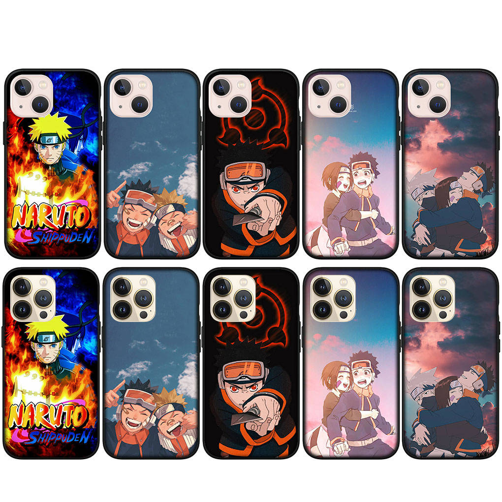 For iPhone 16 15 X XR Samsung Galaxy S24 S23 Plus Xiaomi Redmi Note 13 12 11 Pro Max 9 10 14 OPPO Huawei Cover Obito and Rin Naruto Uchiha Phone Case