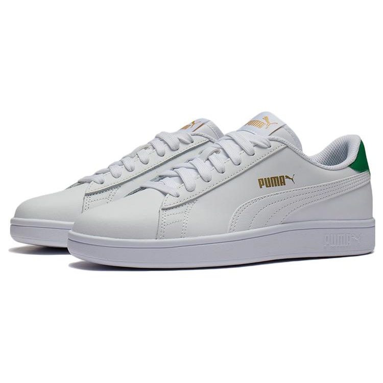 Puma Smash V2 White Amazon Green Unisex Sneakers Team-Gold 365215-36