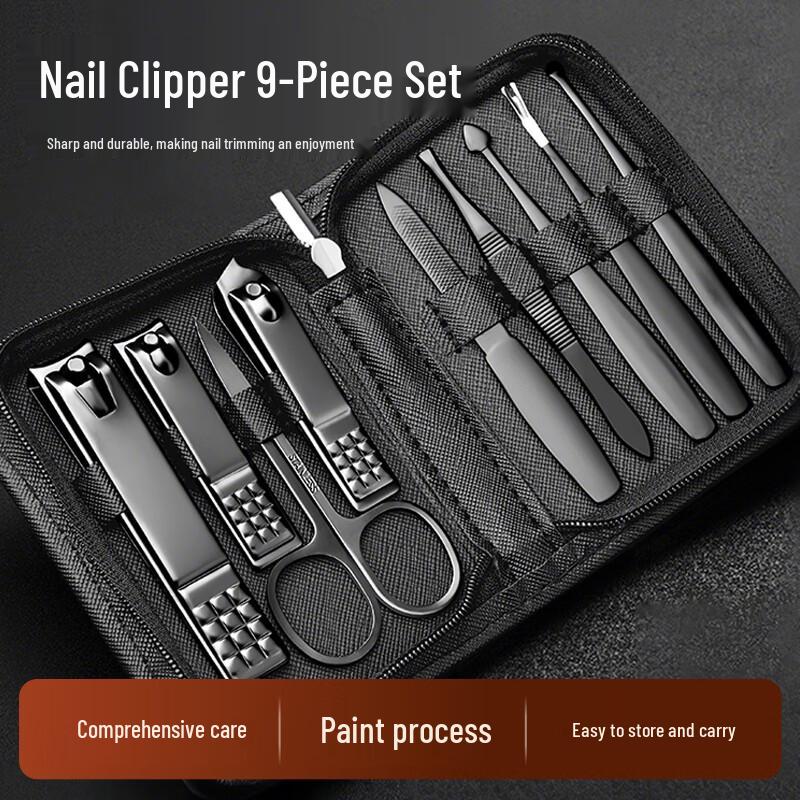 

JEPOO 9-Piece Nail Clipper & Grooming Set