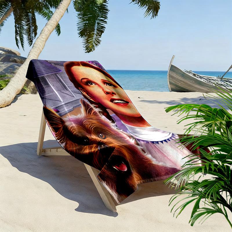 Fantasy Journey Through Oz beach towel Beach towel for vacation photos beach swim quick-drying swim towel Outdoor pool towel Outdoor picnic beach mat