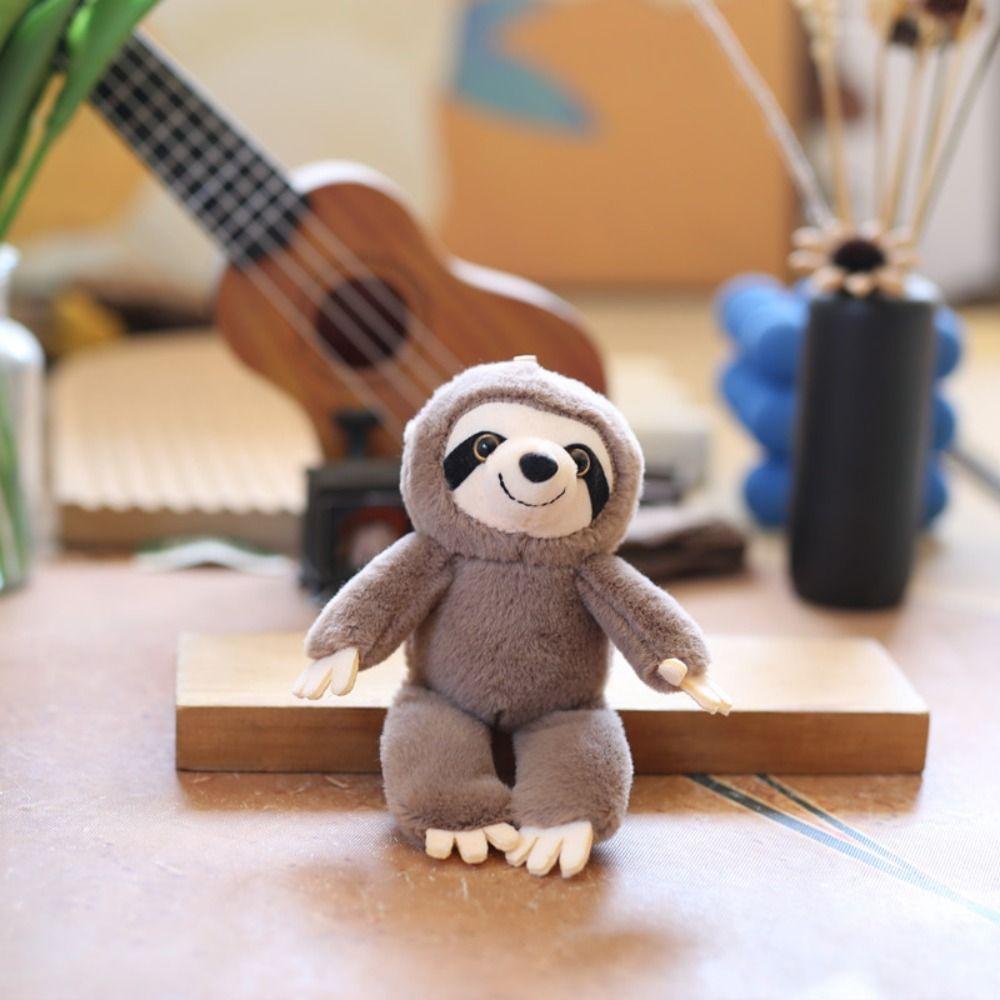 Bag Charm Plush Sloth Keychain Simulation Sloth Plush Toy Sloth Small Pendant  Children Gifts