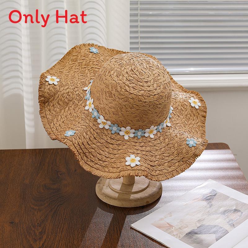 Summer Straw Hat For Women With Wide Brim Sun Protection And Breathable Paper Straw Material
