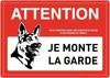 Hisun Tin Sign HD Tin Sign Bilingual Security Warning Wall Decor  Retro French  English Video Surveillance Metal Poster for Business Home