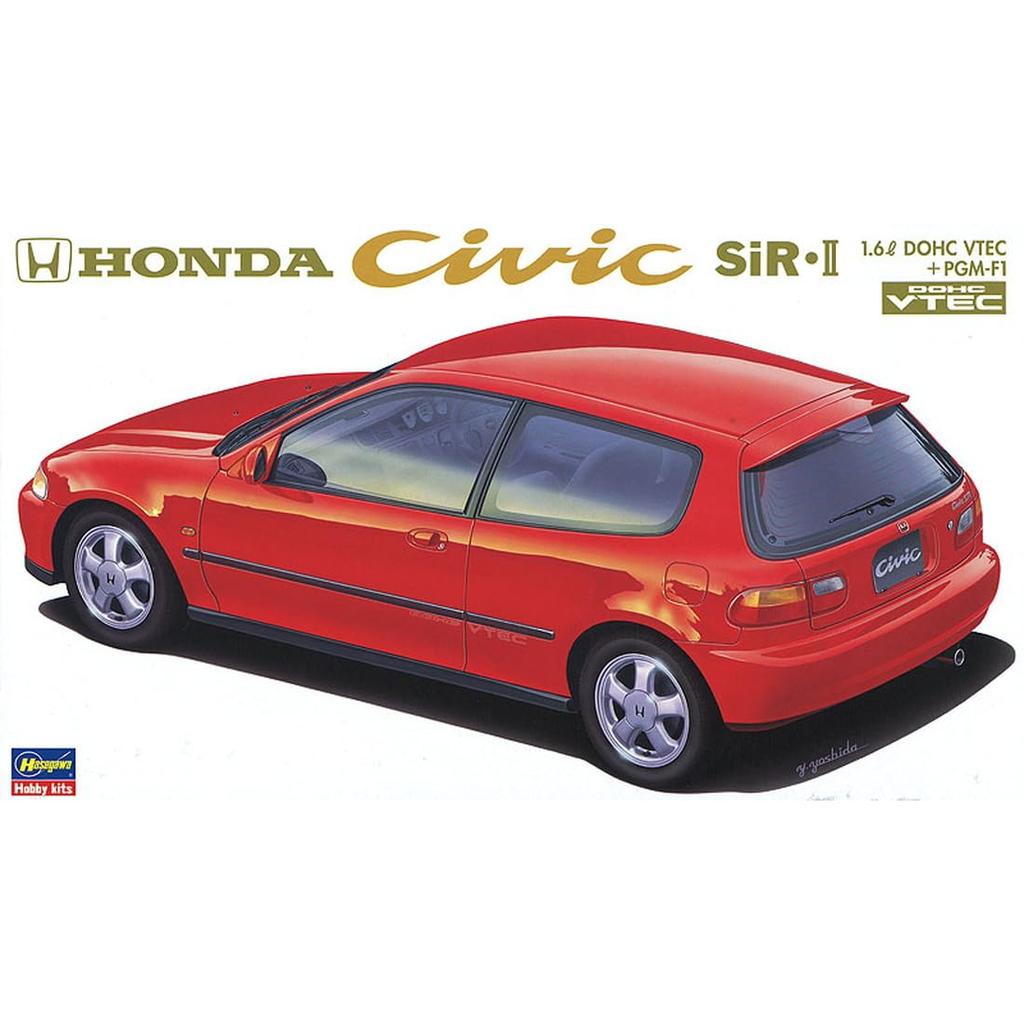 Hasegawa 1/24 Maßstab Honda Civic SiRII CD6 Plastikmodellbausatz für Autoenthusiasten