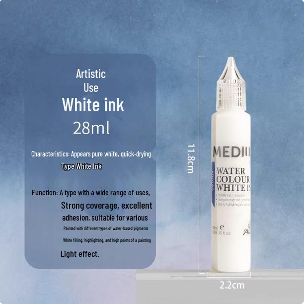 Phoenix White Abdeckflüssigkeit: Ochsen Galle & Gummi Arabic Aquarellmedium