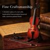 4pcs With Case Wooden Miniature Cello With Stand Violin Replica  Gift For Music Lovers