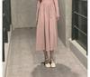 French Chic Pink A-Line Dress: Sexy, Sweet Slim Fit for Spring & Autumn