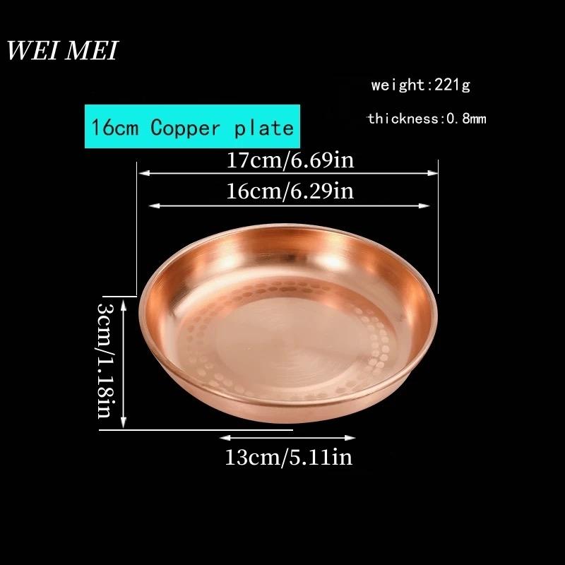 Multi-Functional Pure Copper Tray,Circle Polishing