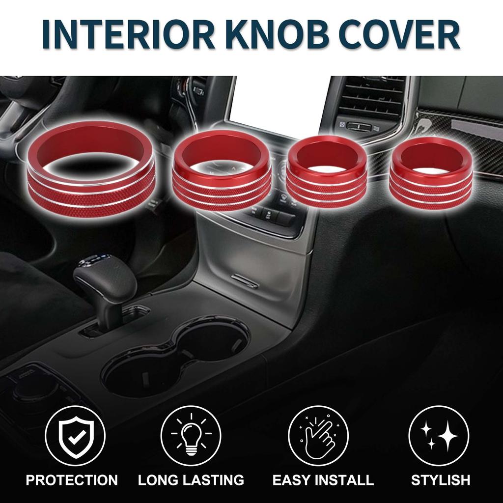 TUCKBOLD 4pcs AC AC AC Air Conditioning Media Volume 4WD Control Switch Knob Cover
