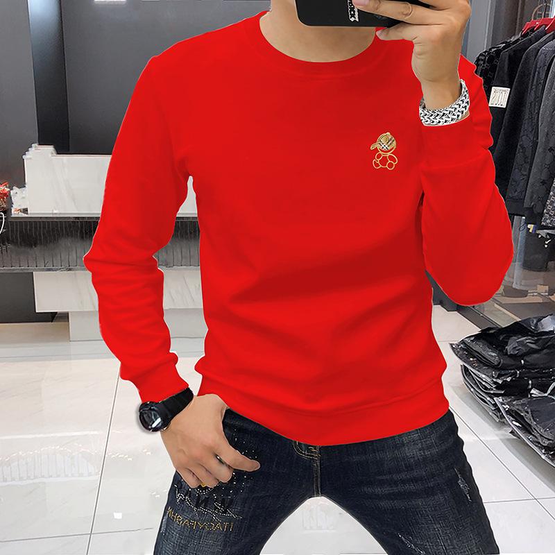 Leichter Luxus Herren 3D Bär Hoodie: Herbst/Winter Lässig Vielseitig Plus Samt Verdickt Trendig Mode
