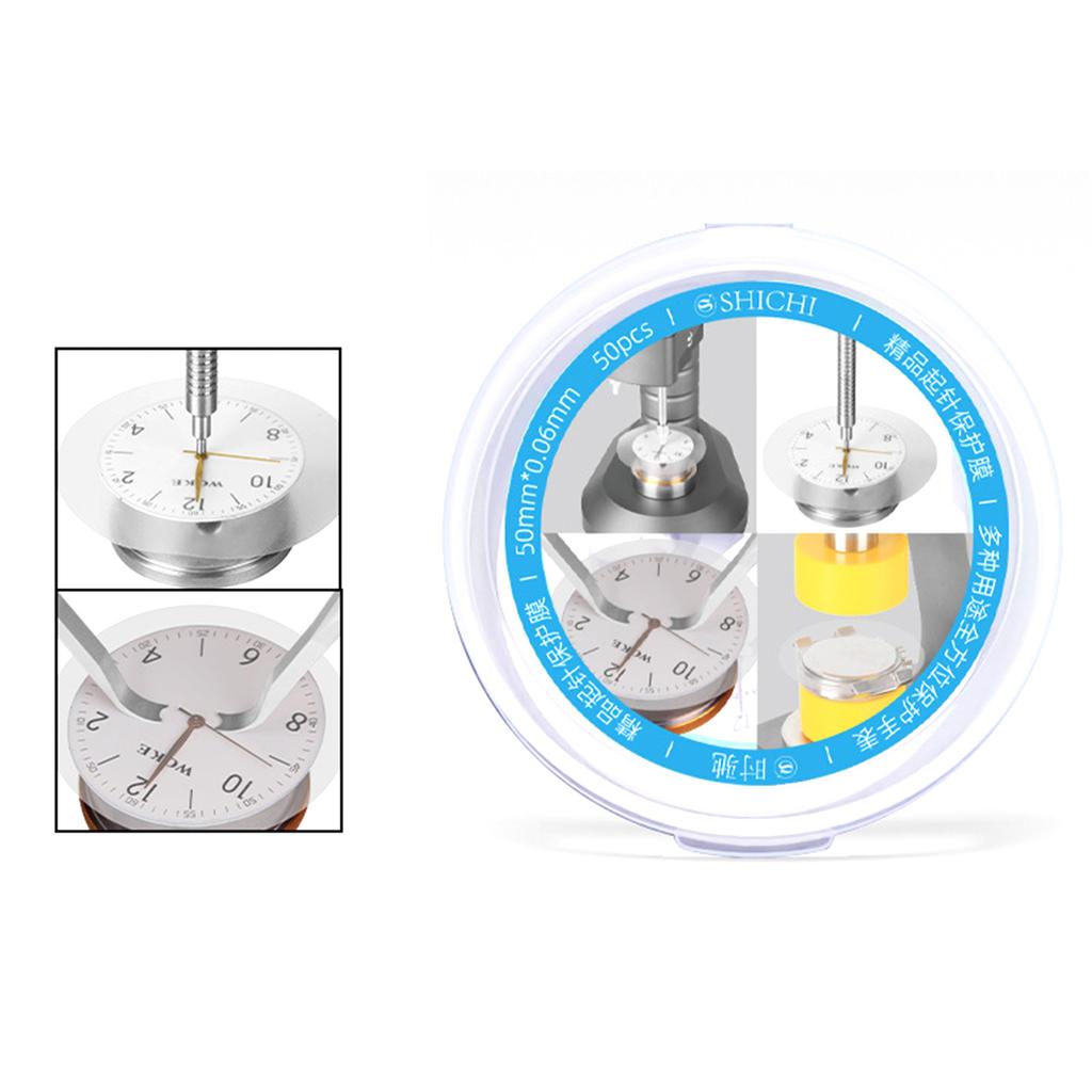 50 sztuk Ochraniacze na Tarcze Zegarków i Koperty Oferujące Trwałość Ochronę dla Zegarmistrzów i Entuzjastów DIY 50x0.06mm