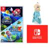 Super Mario Galaxy Super Mario Galaxy 2 Switch Rosalina Plush Toy Set Bonus Nintendo Switch Logo Design Microfiber Cloth Included + - + (S) &