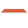 Retractable Awning Orange and Brown 3x2.5 M Fabric and Aluminum