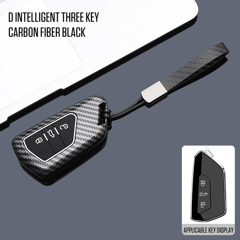 Interior Mouldings Car Smart Key Case Cover Shell For VW Volkswagen Golf 8 MK8 2020 For Skoda Octavia A8 2021 Seat Leon MK4 Acce